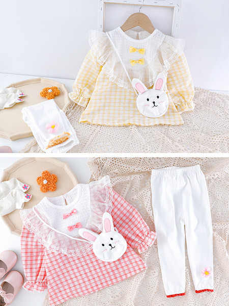 Dvodijelni komplet za djevojčice sa bluzom i tajicama