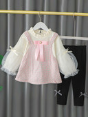 Stiilne tülli ja paeltega lastekomplekt tüdrukutele