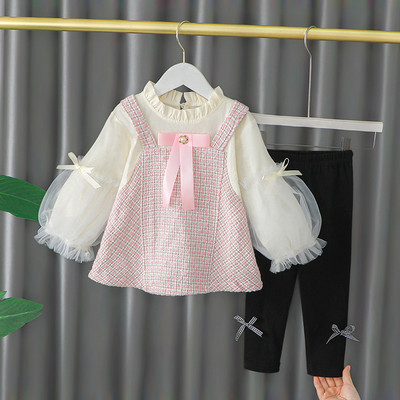 Stiilne tülli ja paeltega lastekomplekt tüdrukutele