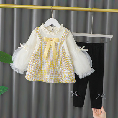 Stiilne tülli ja paeltega lastekomplekt tüdrukutele