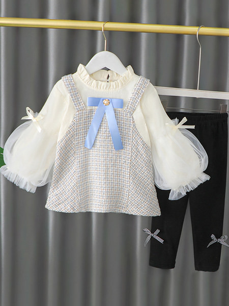 Stiilne tülli ja paeltega lastekomplekt tüdrukutele