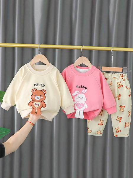 Παιδικό καθημερινό σετ για κορίτσια με απλικέ χρώματος