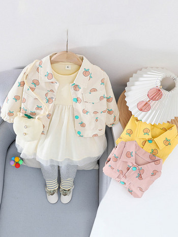Нов модел детски комплект за момичета от яке,клин и рокля