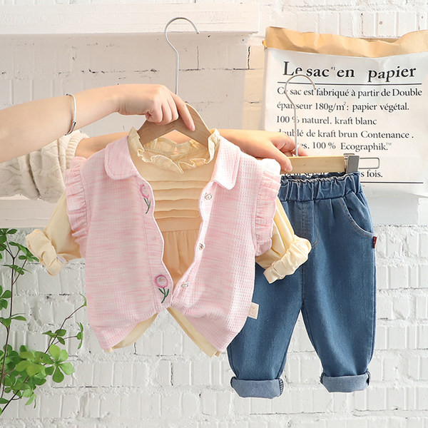 Gyerekkészlet rózsaszín és bézs színben