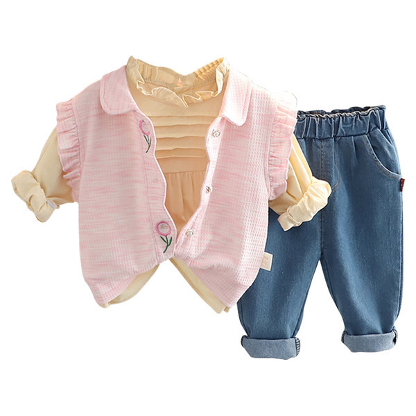 Gyerekkészlet rózsaszín és bézs színben