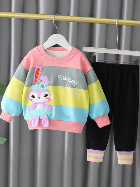 Καθημερινό παιδικό σετ για κορίτσια από μπλούζα και φόρμα