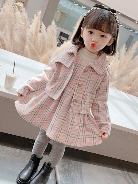 Nööpidega lastepleedi komplekt tüdrukutele