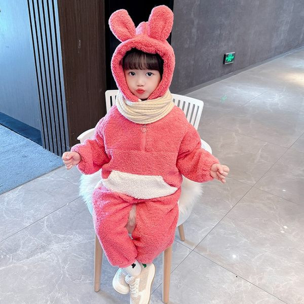 Dječji polar set s patentnim zatvaračem i kapuljačom