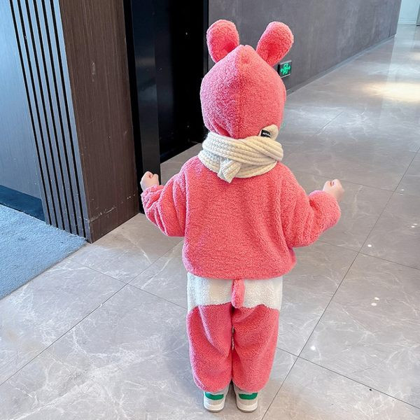 Dječji polar set s patentnim zatvaračem i kapuljačom