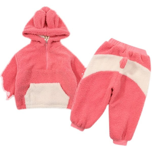 Dječji polar set s patentnim zatvaračem i kapuljačom