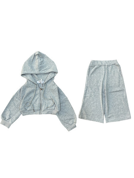 Új modell sportos gyerek szett lányoknak szürke színben