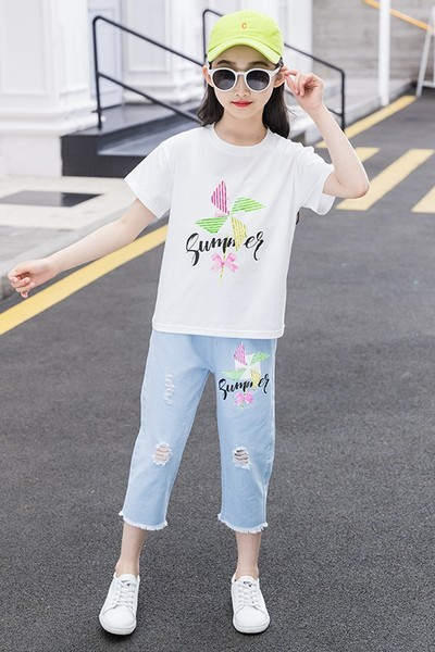 Dječji komplet traperice i majica - za djevojčice