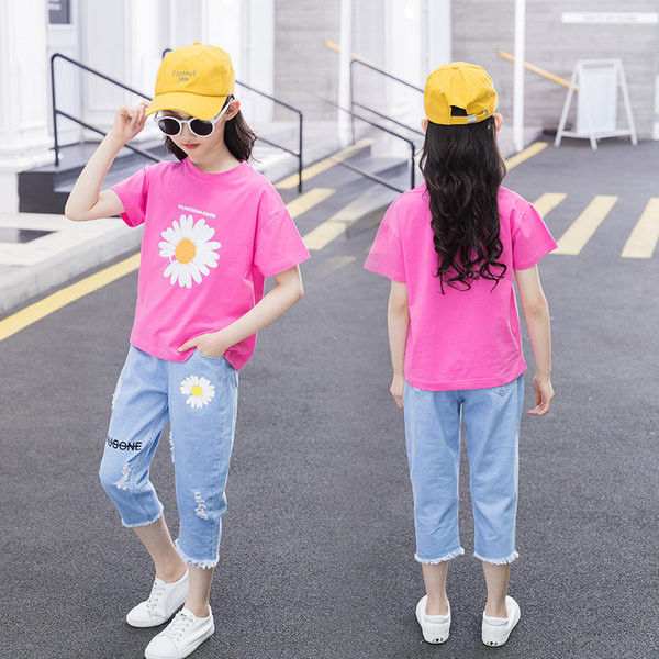 Dječji komplet bluza s aplikacijom i traperice