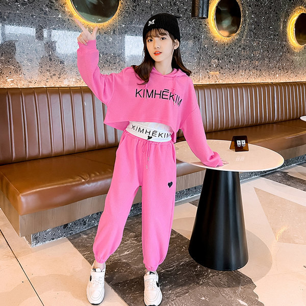 Napi, kapucnis gyerekkészlet lányoknak