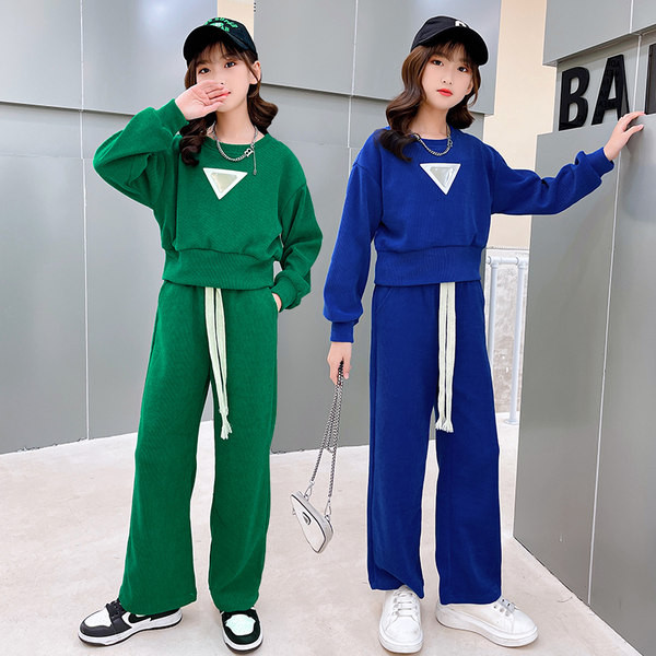 Dnevni dječji samt set za djevojčice