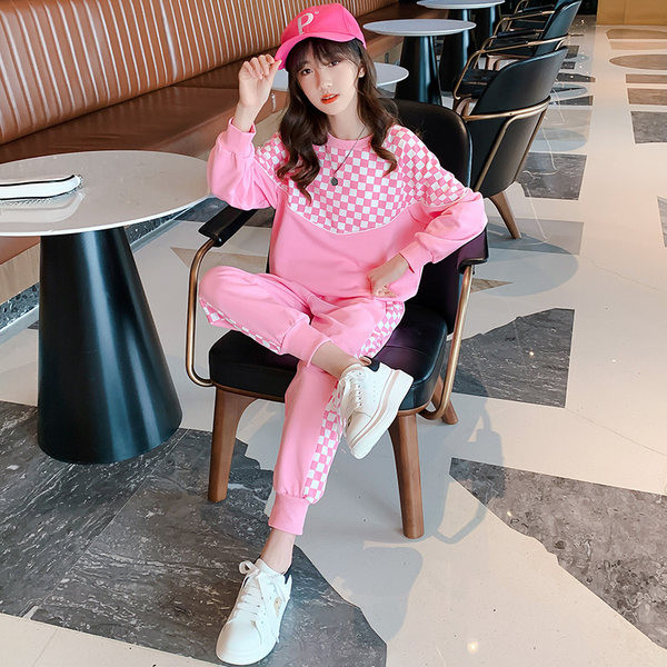 Παιδικό καθημερινό σετ σε ροζ και γκρι χρώμα