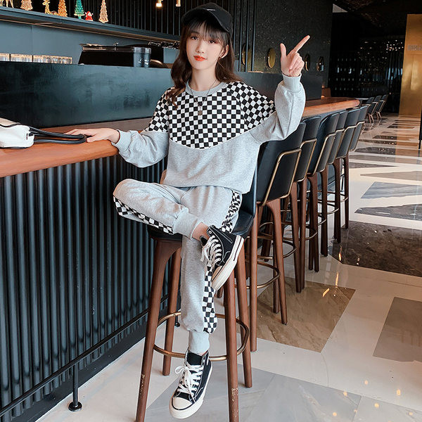 Παιδικό καθημερινό σετ σε ροζ και γκρι χρώμα