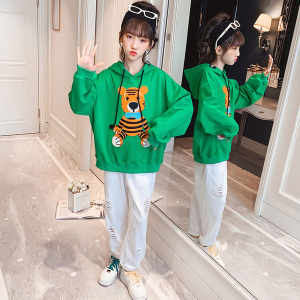 Παιδικό σετ με κουκούλα σε δύο χρώματα κατάλληλο για κορίτσια