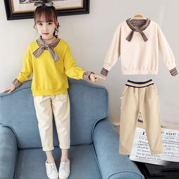 Детски комплект за момичета от блуза и панталон