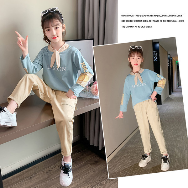 Παιδικό σετ για κορίτσια από μπλούζα και παντελόνι