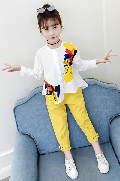 Gyerekkészlet lányoknak nadrágból és ingből