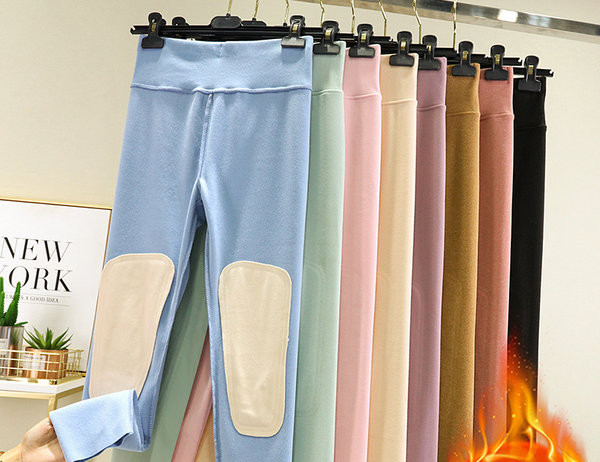 Női leggings magas derékkal és foltokkal