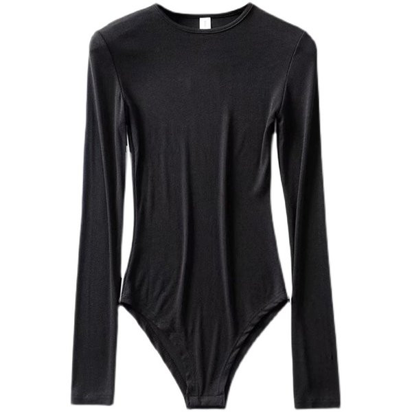 Γυναικείο κορμάκι με οβάλ λαιμόκοψη και μακριά μανίκια