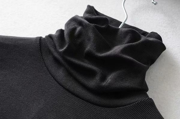 Őszi-téli kordbársony jersey body polo gallérral