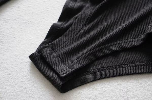 Őszi-téli kordbársony jersey body polo gallérral