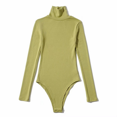 Polo krae ja pikkade varrukatega naiste body