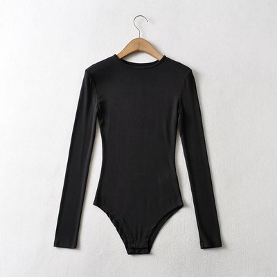 Naiste elastne sügis-talvine body ovaalse kaelusega