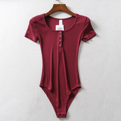 Napi női body gombokkal és rövid ujjúval