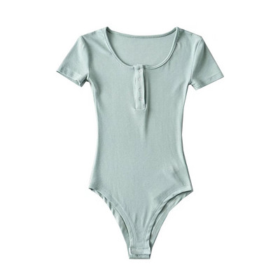Napi női body gombokkal és rövid ujjúval