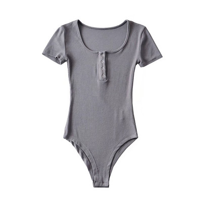 Napi női body gombokkal és rövid ujjúval