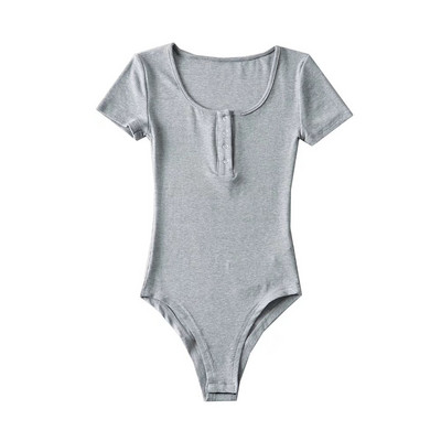 Napi női body gombokkal és rövid ujjúval