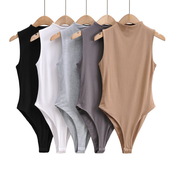 Γυναικείο καθημερινό κορμάκι με στρογγυλή λαιμόκοψη - πολλά χρώματα