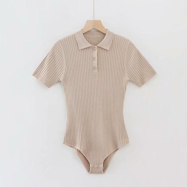 Γυναικείο κορμάκι με κοντό μανίκι και κλασικό γιακά