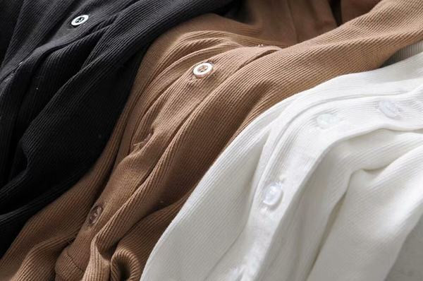 Naiste puuvillane nööpide ja pikkade varrukatega body