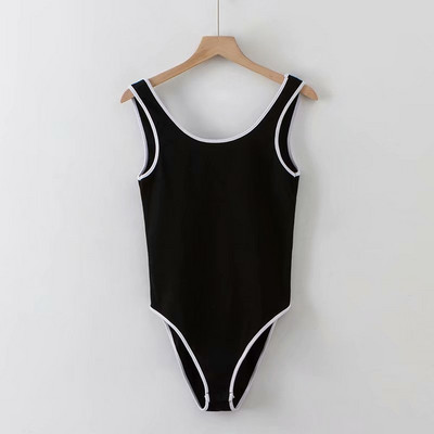 Modern női ujjatlan body ovális nyakkivágással