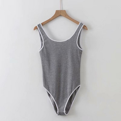 Modern női ujjatlan body ovális nyakkivágással