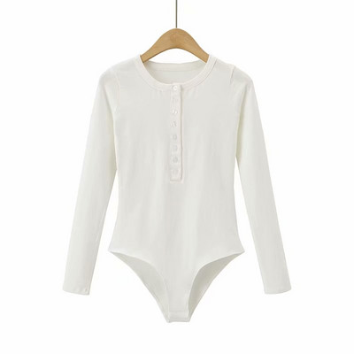 Γυναικείο κορμάκι με κουμπιά και στρογγυλή λαιμόκοψη