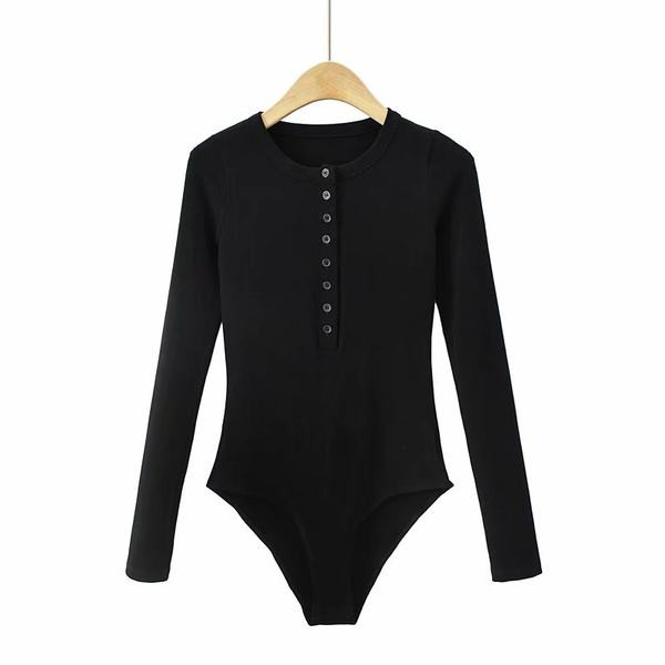 Γυναικείο κορμάκι με κουμπιά και στρογγυλή λαιμόκοψη