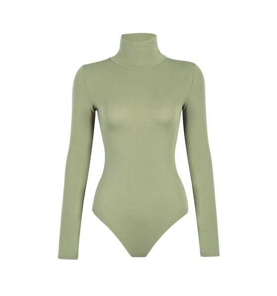 Igapäevane kõrge kraega naiste velvetist body