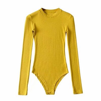 Γυναικείο κορμάκι κλασικό μοντέλο με μακριά μανίκια και οβάλ λαιμόκοψη