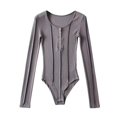 Γυναικείο κορμάκι με μακριά μανίκια και κουμπιά