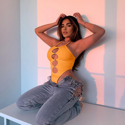 Stiilne naiste varrukateta nööpidega body