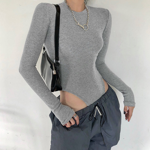 Ženski body clean model u crnoj i sivoj boji