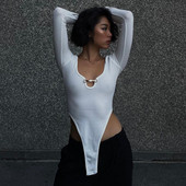 Naiste metallist kaunistusega velvetist body