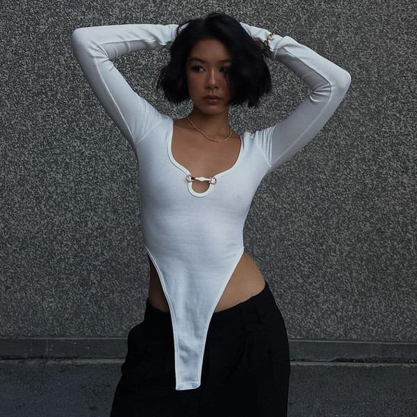 Női kordbársony body fém díszítéssel