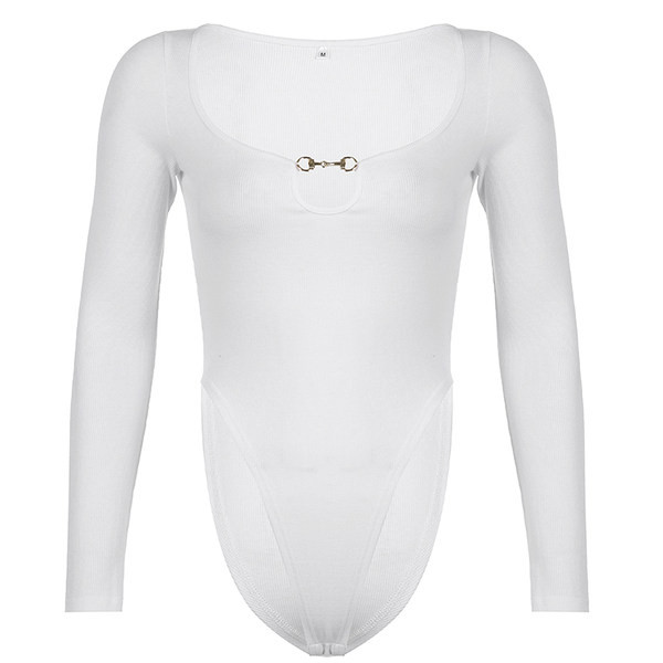 Női kordbársony body fém díszítéssel